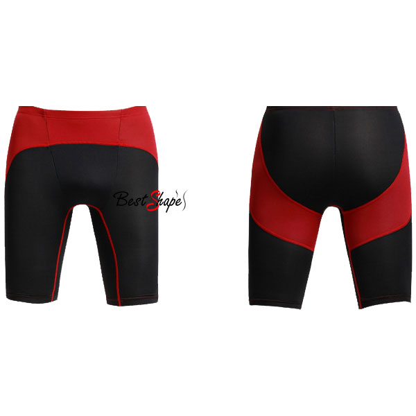 กางเกงออกกำลังกายผู้ชาย-Men-Fitness-สีดำคาดแดง_MFBSHTB_3